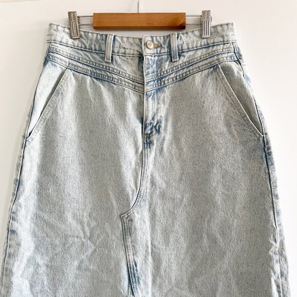 Zara Long Denim Skirt - Picture 5 of 11
